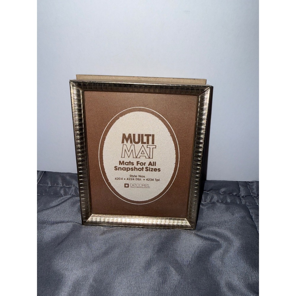 Vintage Decorel Gold Tone Multi Mat Photo Frame Style 4204 4x5 Snapshot Size